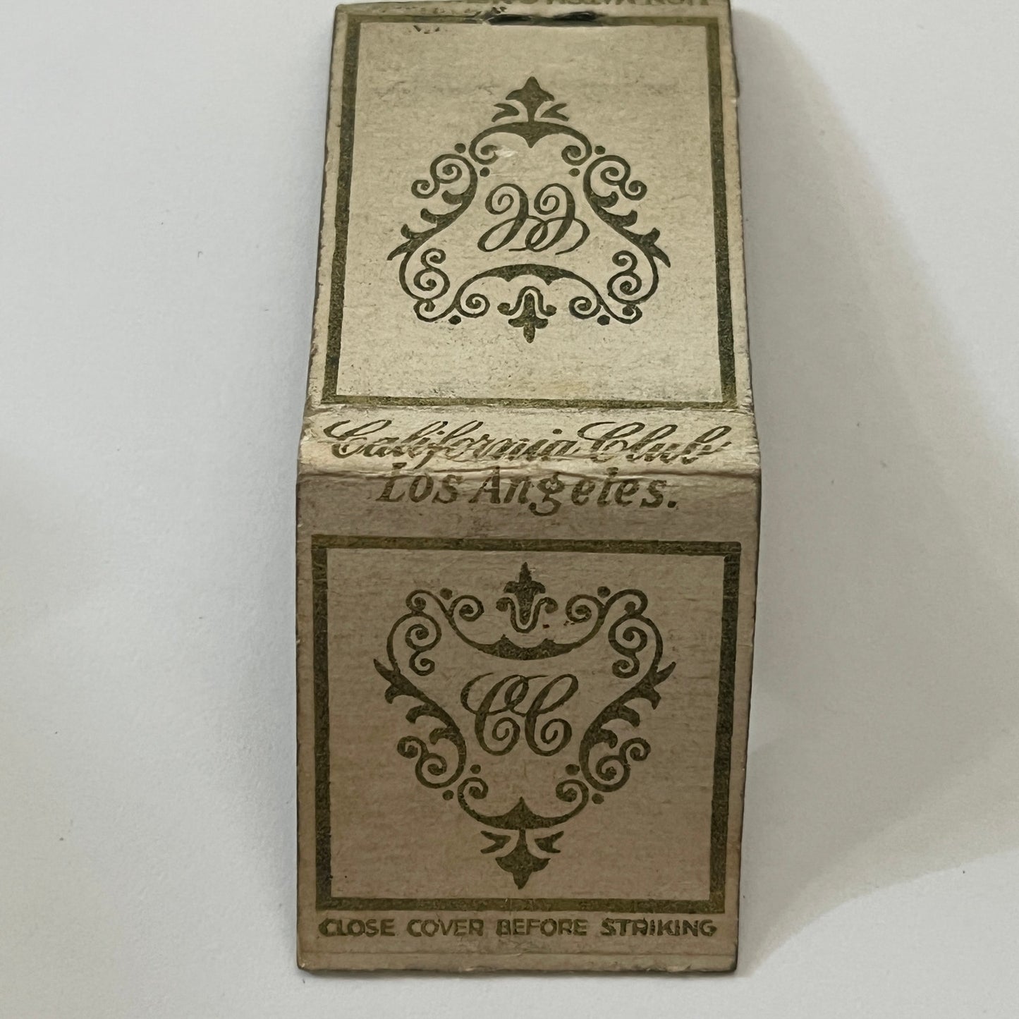 California Club Los Angeles Vintage Matchbook Cover TB6-MB1-2