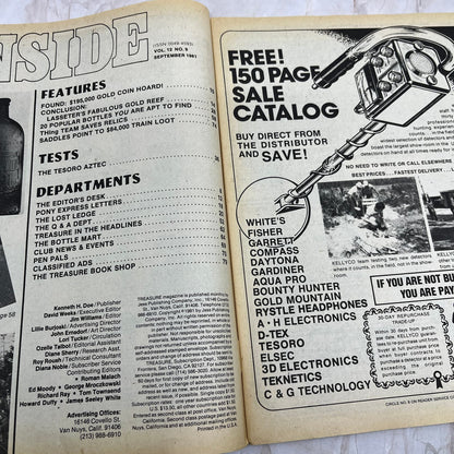 1981 Sept - Treasure Magazine - Treasure Hunting Metal Detecting Gold Coins M10