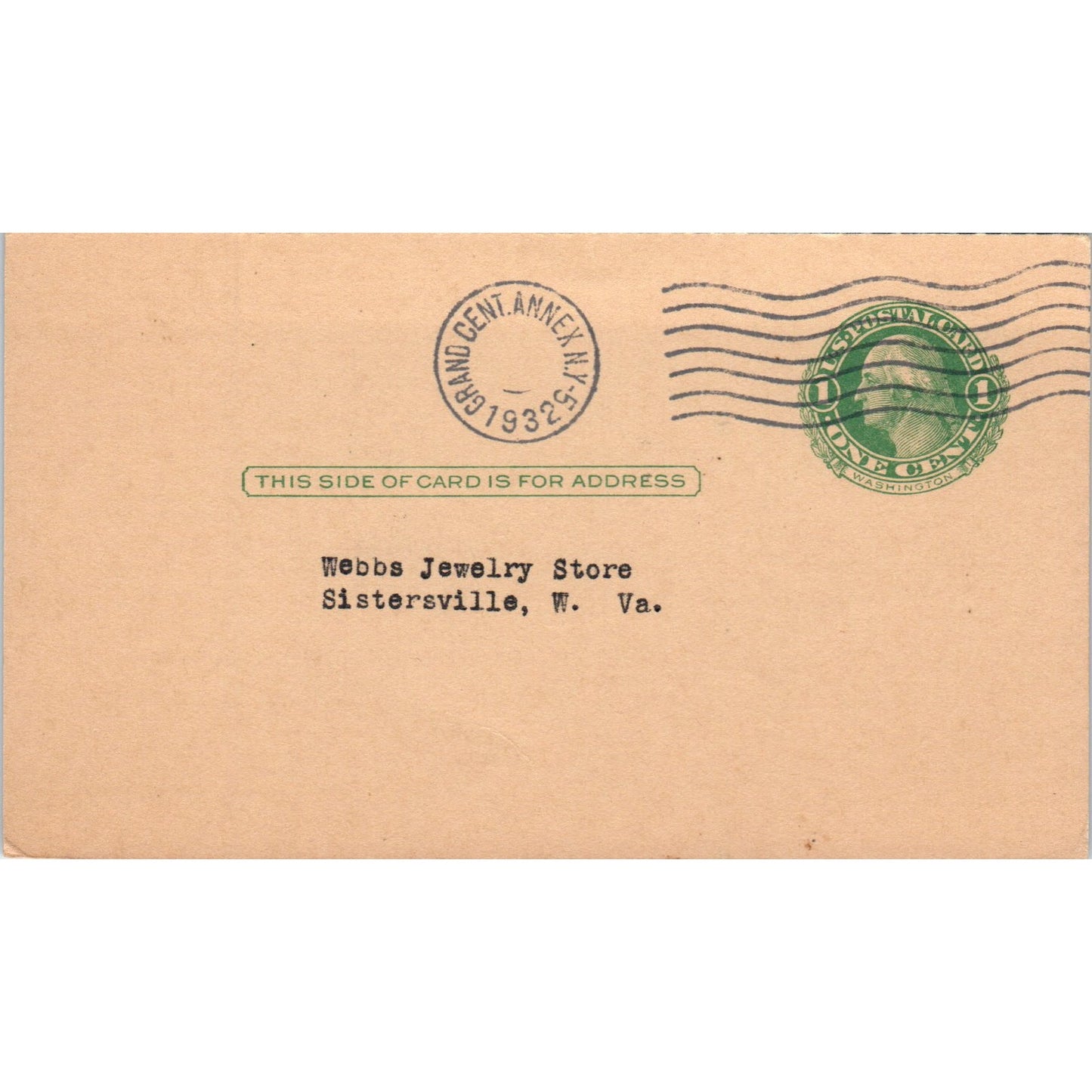 1932 Field and Stream Magazine Postal Mailing Card PE7