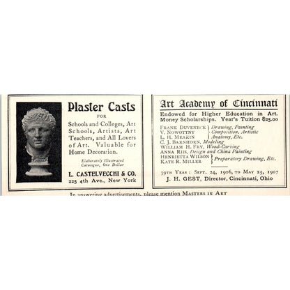 Consoling Virgin Bouguereau Berlin Photographic Co NY c1905 Victorian Ad AE9-MA1