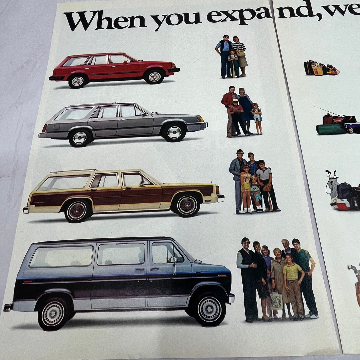 Ford Escort Country Squire LTD Wagon Club Wagon 2 Page Ad 1984 Ad AF8-6