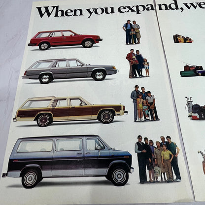Ford Escort Country Squire LTD Wagon Club Wagon 2 Page Ad 1984 Ad AF8-6