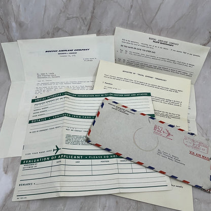 1955 Boeing Airplane Company Wichita KS Employment Offer and Ephemera AE3