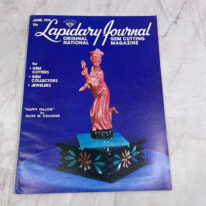 Happy Fellow Olive M. Colhour - Lapidary Journal Magazine - Jun 1974 M25