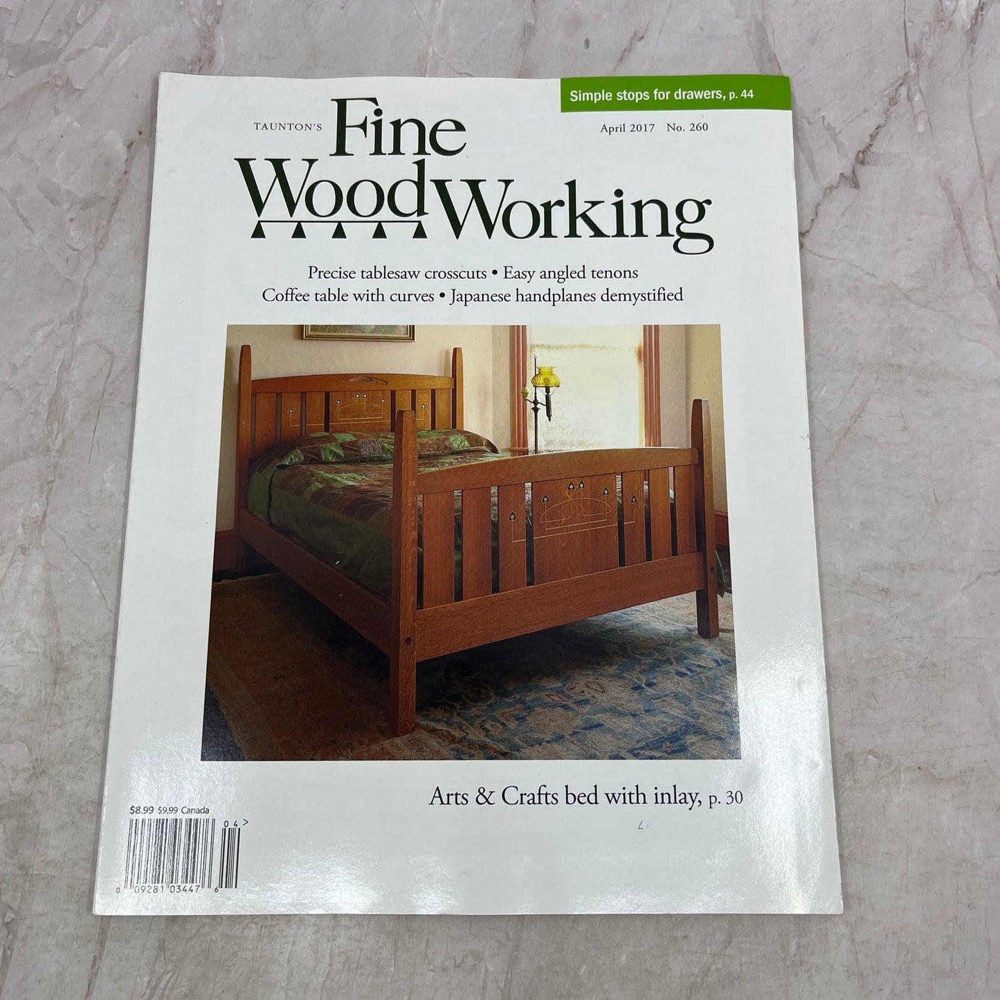 Arts & Crafts Bed - Apr 2017 No 260 - Taunton's Fine Woodworking Magazine M36