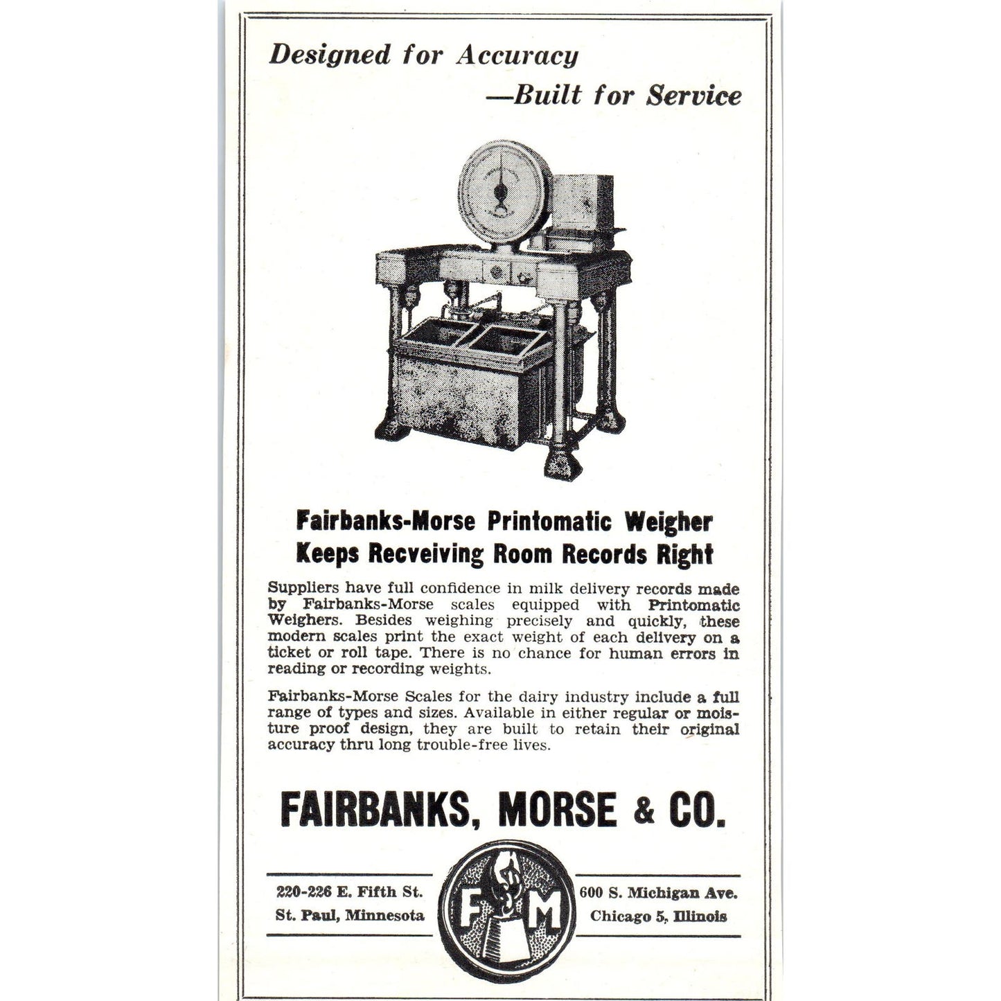 Johnson Truck Bodies Rice Lake WI, Fairbanks, Morse & Co St Paul 1953 Ad AE9-DC2