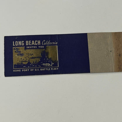 Set Sail for Long Beach California Vintage Matchbook Cover MB8-6