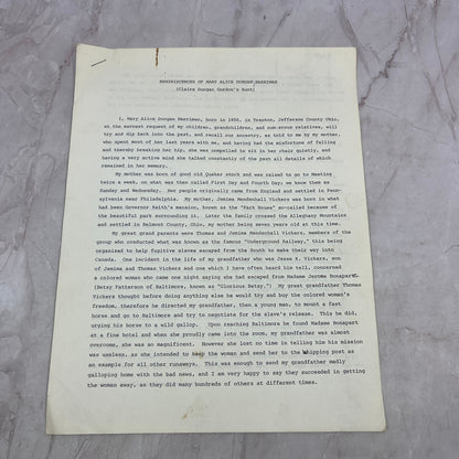 1938 Reminiscences of Mary Alice Dungan Harriman Clair Dungan Long Beach CA D22
