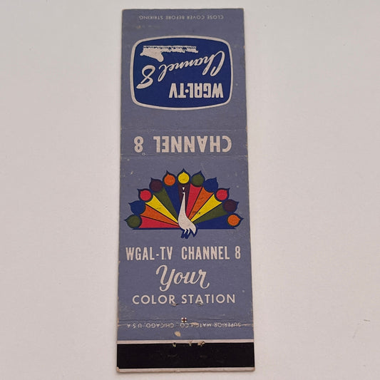 WGAL-TV Channel 8 NBC Color Station Vintage Matchbook Cover MB59-2