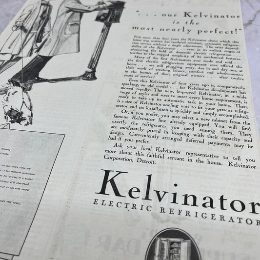 Kelvinator Electric Refrigerators 1928 Original Magazine Advertisement FL6-8