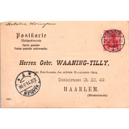 Herren Gebr. Waaning-Tilly Haarlem Niederlande 1929 German Reich Postcard AH4-M1