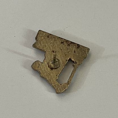 State of Oklahoma OK Oil Derrick Vintage Lapel Pin Enamel Pinback Button SE9