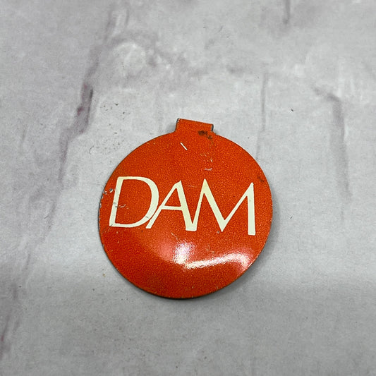Vintage Metal DAM Button Pin 1" SB7