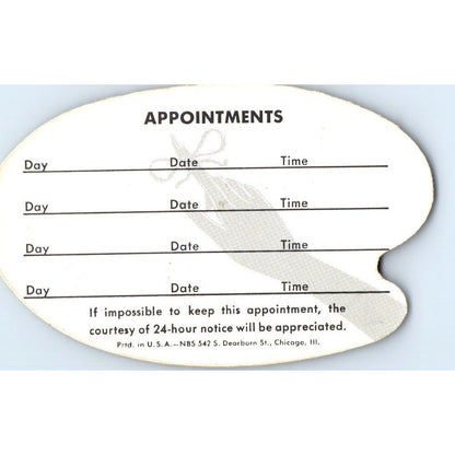 Vivian's Beauty Salon Long Beach CA Vintage Business Card SD8-B11