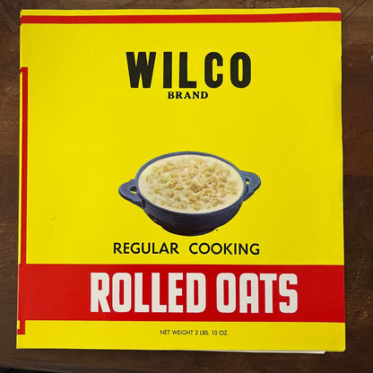 Wilco Regular Cooking Rolled Oats Label Williams Bros. & Co. Wilkes Barre PA A19