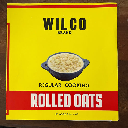 Wilco Regular Cooking Rolled Oats Label Williams Bros. & Co. Wilkes Barre PA A19