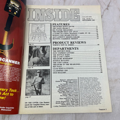1989 Sept - Treasure Magazine - Treasure Hunting Prospecting Metal Detector M16