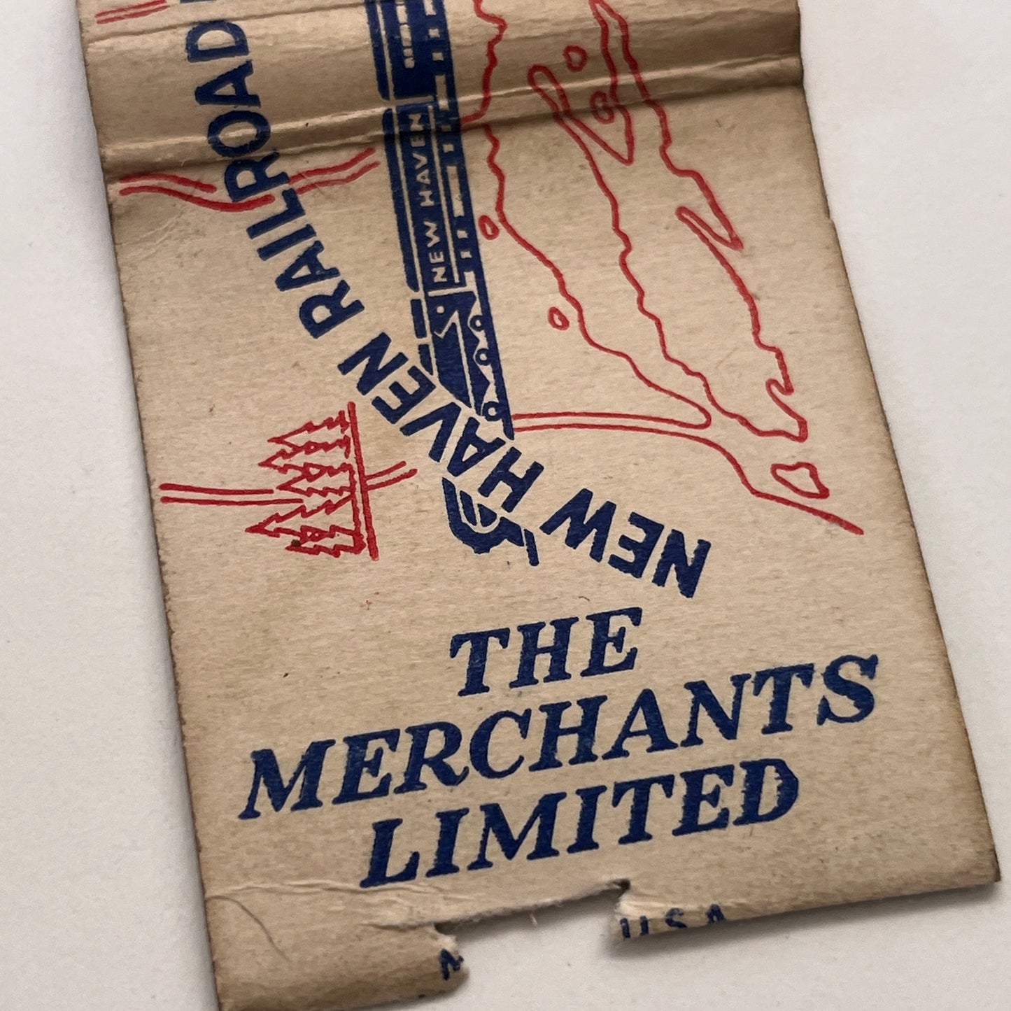 The Merchants Limited New Haven Railroad Dining Car Service Matchbook MM3-1