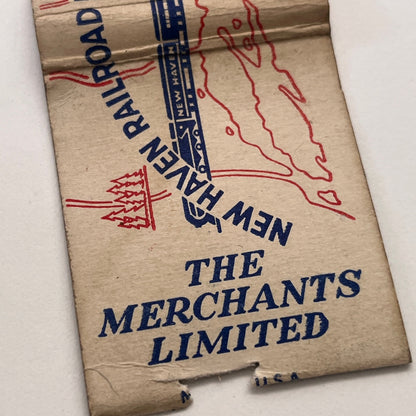 The Merchants Limited New Haven Railroad Dining Car Service Matchbook MM3-1