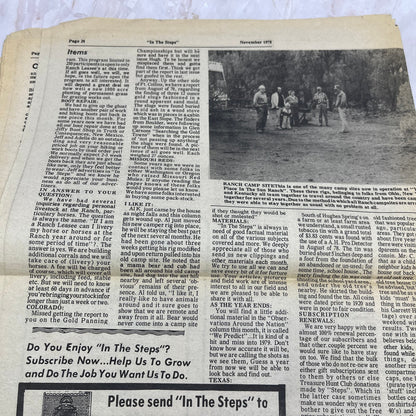 1978 Nov - In the Steps of the Treasure Hunter Newspaper - Mule Creek NM M11