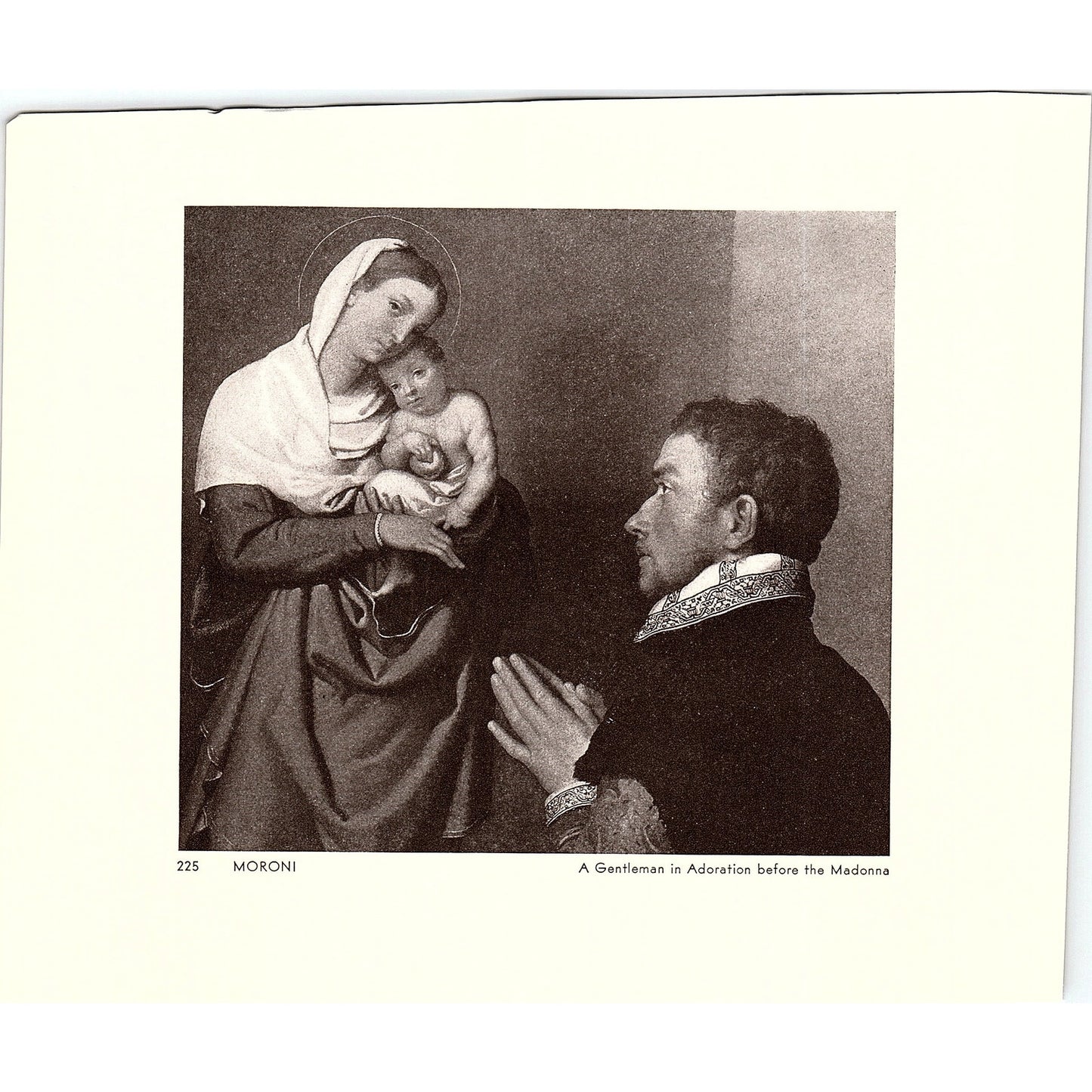 Moroni - A Gentleman in Adoration Before the Madonna Art Print 6x7 V12
