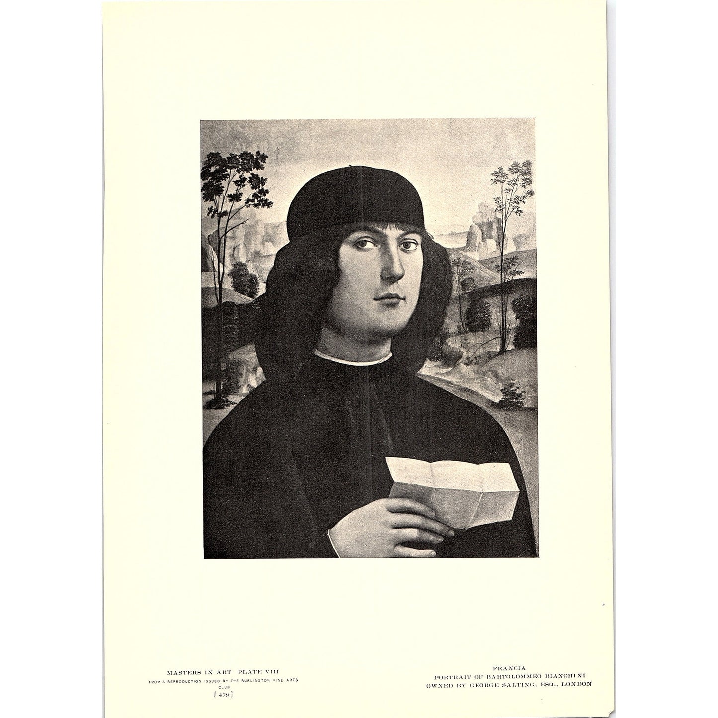 Portrait of Bartolomeo Bianchini - Francia - 1906 Litho Art Print AF5-3