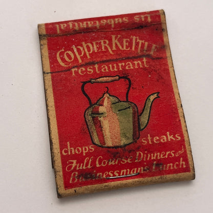 Copper Kettle Coffee Shop Albany NY Vintage Matchbook Cover TB8-MB-5