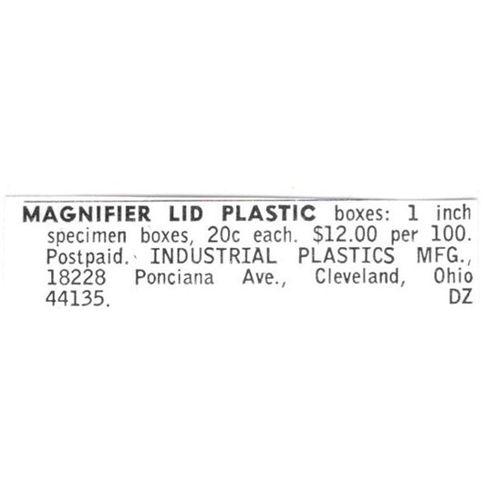 Industrial Plastics MFG Magnifier Lid Cleveland Ohio 1972 Ad AF8-S20