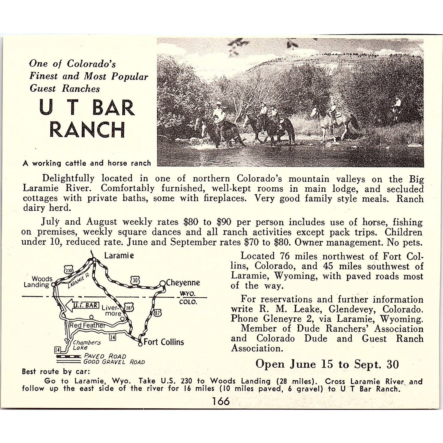 Park Lane Motel, UT Bar Ranch Fort Morgan CO 1958 Ad AG1-H2