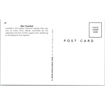 WWII Solomon Island Gizo Bombarded Aircraft Vintage Postcard PC19