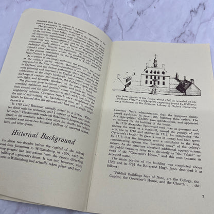 1970s The Governor's Palace Williamsburg VA Travel Guide Book TH2-BO1