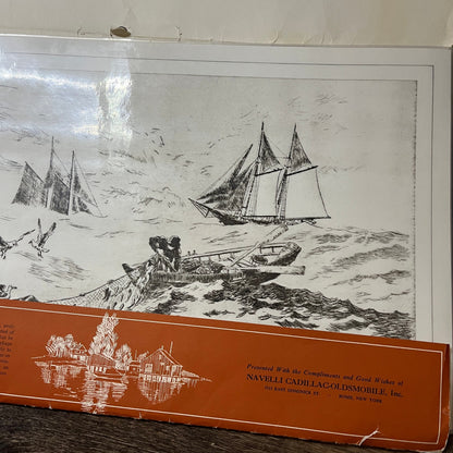 Lionel Barrymore Dinner Mat Set of 4 Navelli Cadillac-Oldsmobile Rome NY V14-1