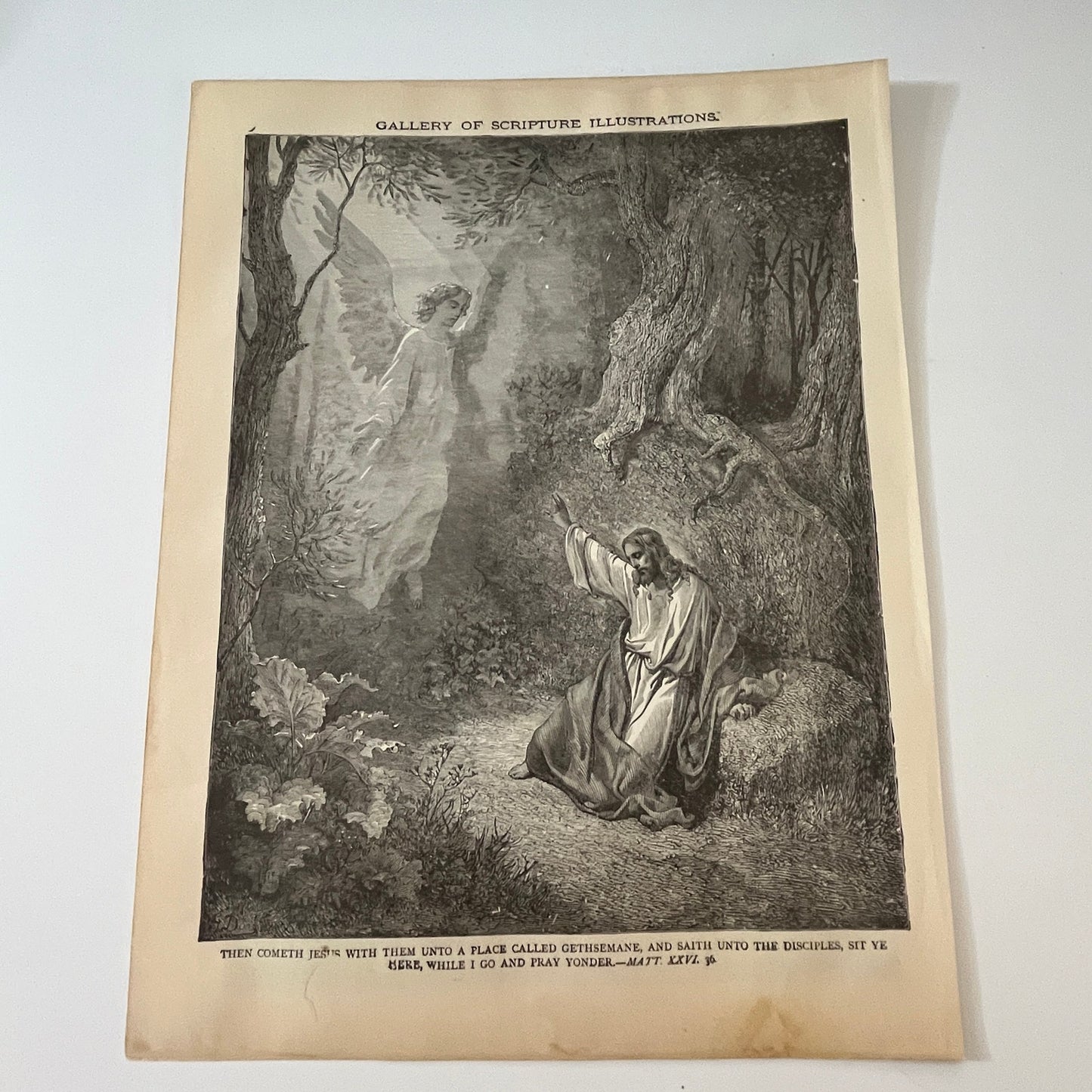 Matthew XXVI. 1892 Bible Engraving SV1-6