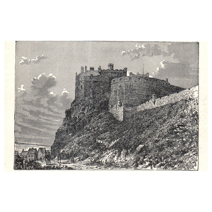 Castle of Edinburgh 1911 Engraving Print AF5-8