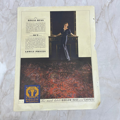 1934 Bigelow-Sanford Carpet Co Woven Rugs 10x13 Magazine Advertisement FL6-7