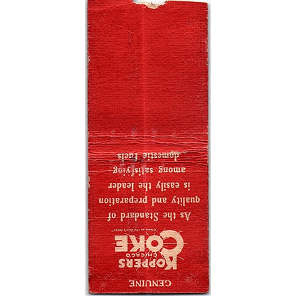 Bloedel Fuel Co Fond Du Lac Koppers Coke Vintage Matchbook Cover SC7-Y10