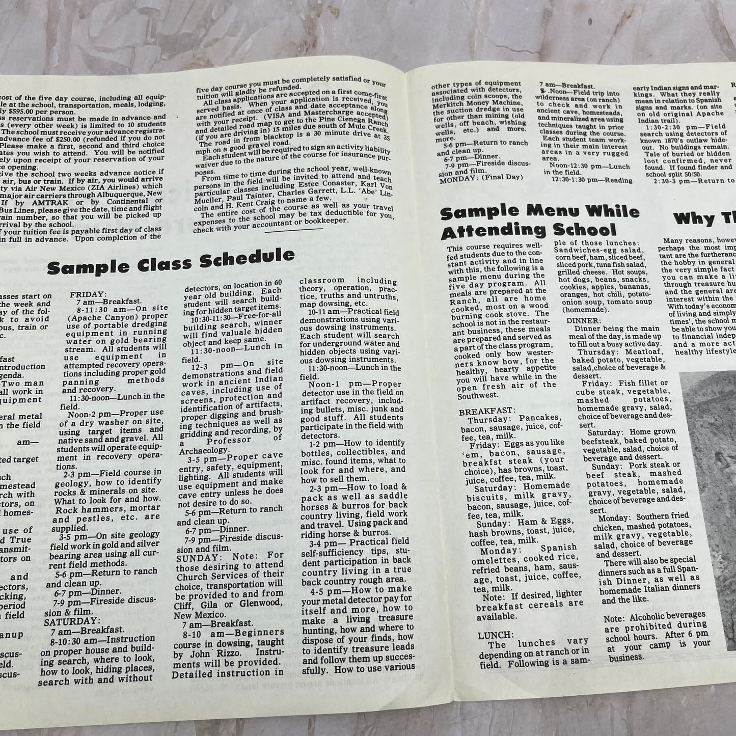 1980 - The American School of Treasure Hunting Preview Leaflet M11