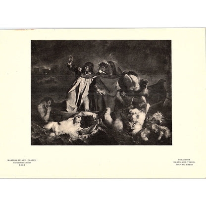 Dante and Virgil - Delacroix - 1907 Litho Art Print AF4-5