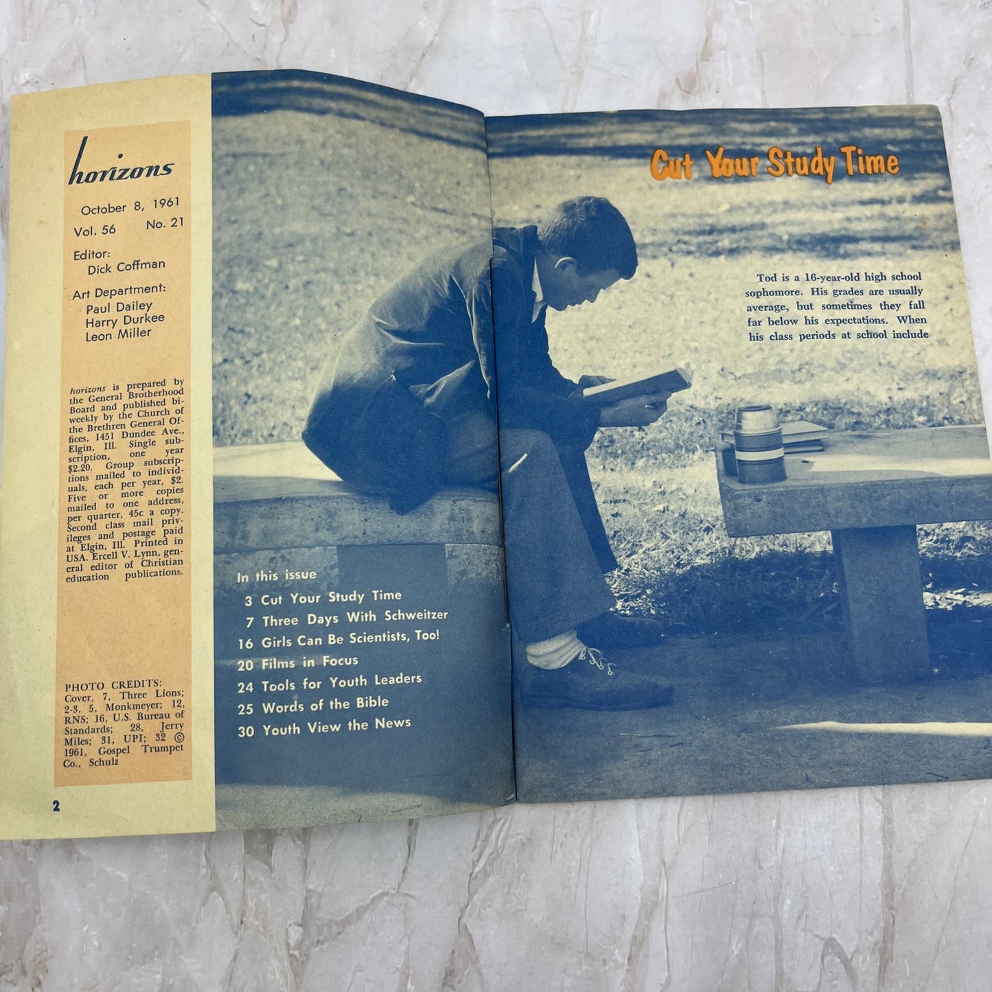 1961 October Horizons Magazine Three Days With Albert Schweitzer TF5-L2