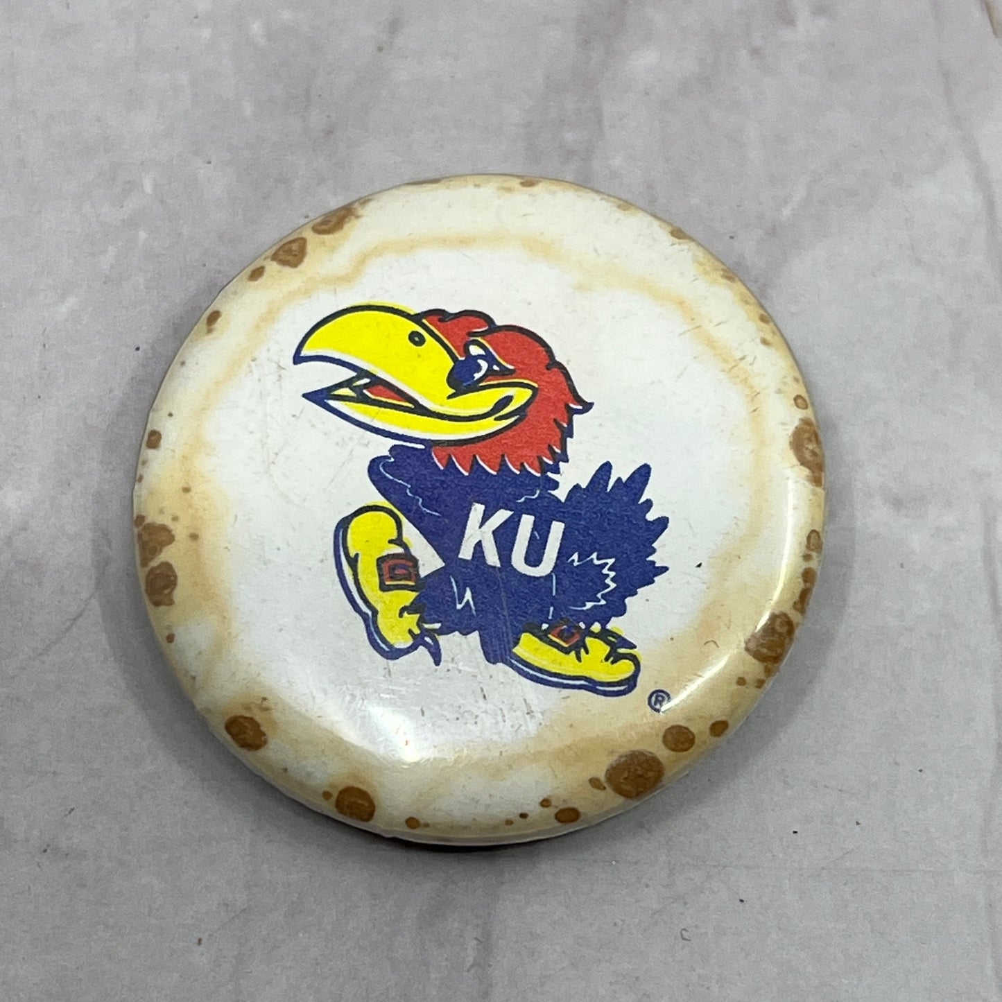 Kansas Jayhawks KU Vintage Pinback Button TC5-PB