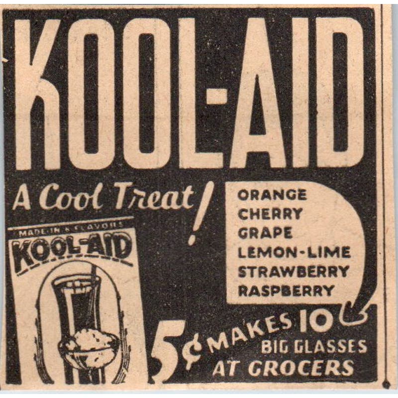 Kool-Aid - A Cool Treat 1935 Minneapolis Journal Advertisement AE7-H2
