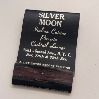 Silver Moon Italian Cuisine 2nd Ave NYC Vintage Matchbook Cover TB8-MB-6
