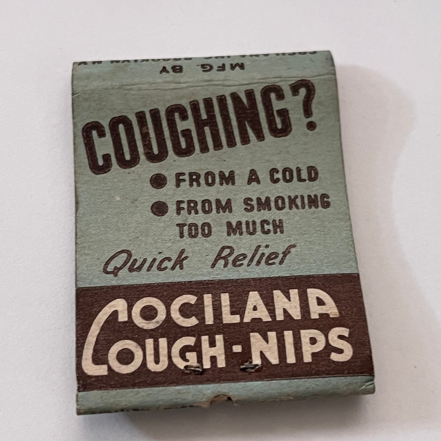 Cocilana Cough-Nips Cough Relief Vintage Matchbook Cover TB6-MB1-6