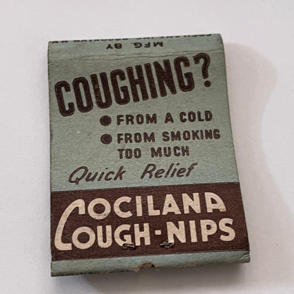 Cocilana Cough-Nips Cough Relief Vintage Matchbook Cover TB6-MB1-6