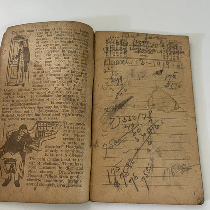1919 Pierce's Memorandum and Account Book for Farmers, Mechanics TE2-BB