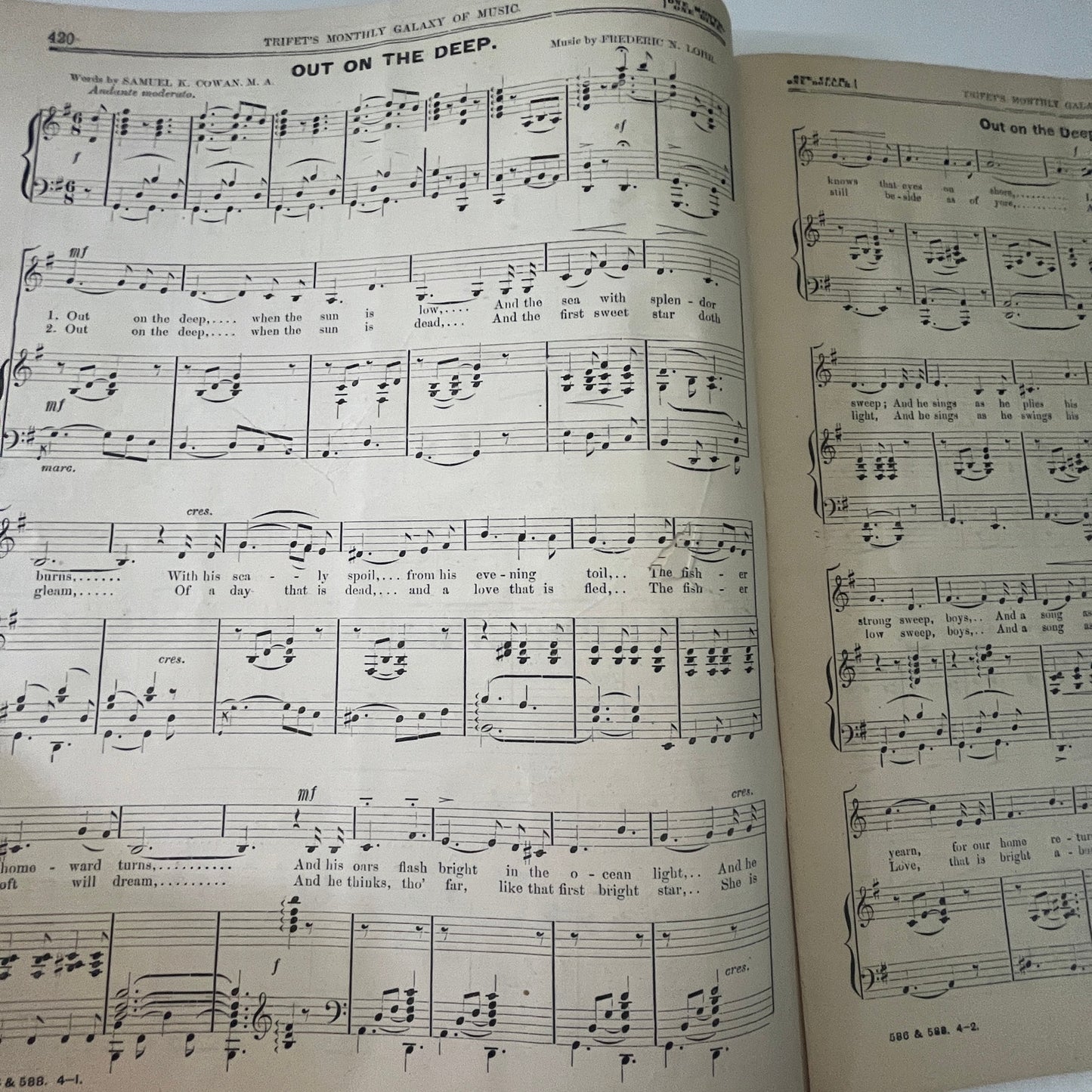 Trifet's Monthly Galaxy of Music 1889 Original Music Catalog Magazine V33-4