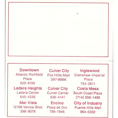 Nancy Craig Costa Mesa CA Vintage Business Card SE5-B4