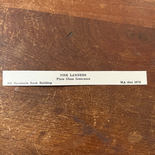 Fisk Landers Plate Glass Ins Indianapolis IN 1947 Ad AF6-21