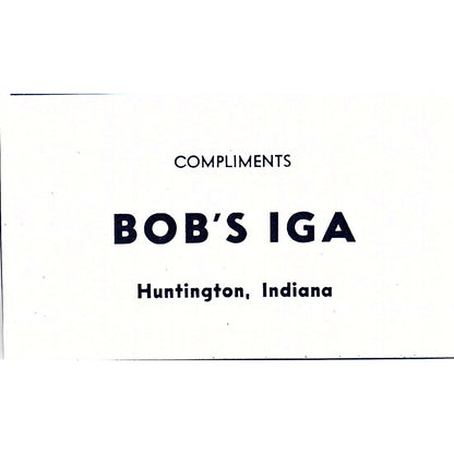 Bob's IGA Huntington Indiana 1964 Ad AG1-M8