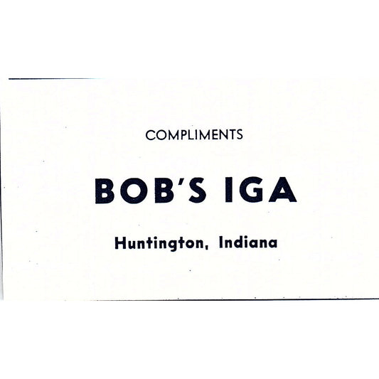 Bob's IGA Huntington Indiana 1964 Ad AG1-M8